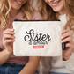 Pochette sister – Sister d’amour forever – pochette coton – cadeau sœur
