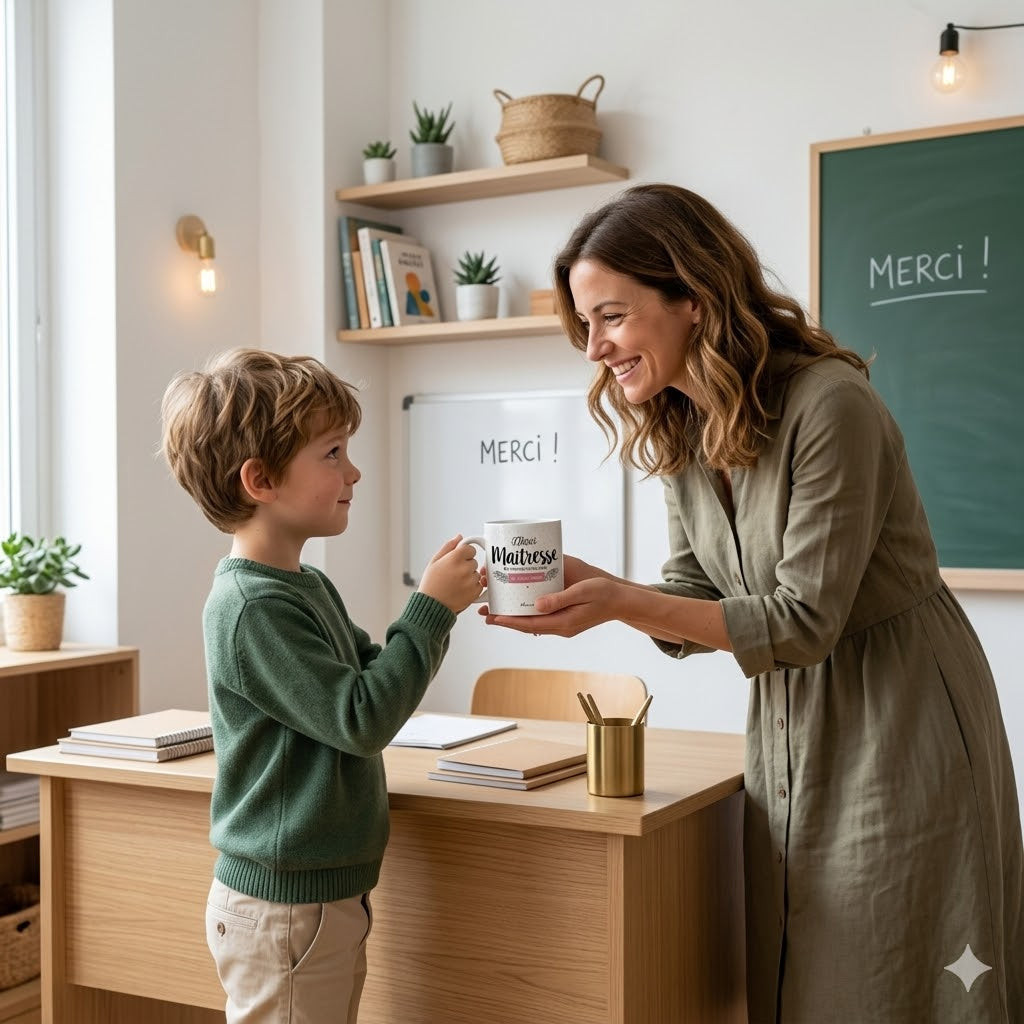 Mug maîtresse – Merci maîtresse de m'apprendre tant de jolies choses – cadeau maîtresse – fin d’année scolaire