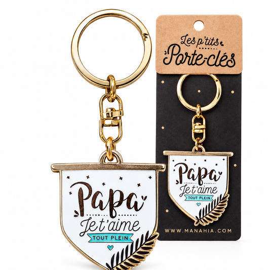 Porte-clés papa – Papa je t’aime tout plein – cadeau papa