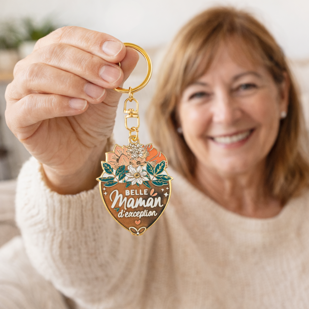 Porte-clés belle-maman – Belle maman d'exception – cadeau belle-mère