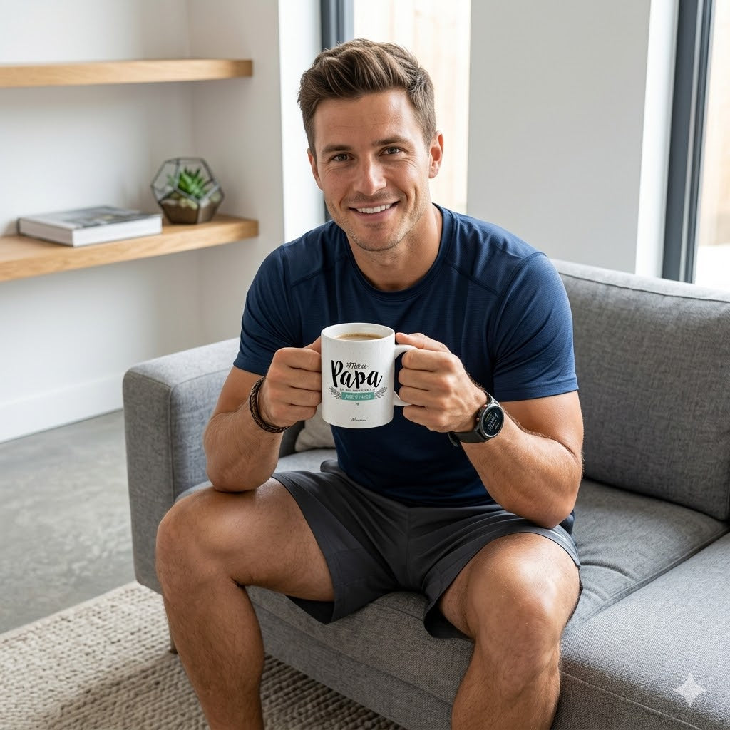 Mug papa – Merci papa de toujours être là pour moi – cadeau papa – fête des pères