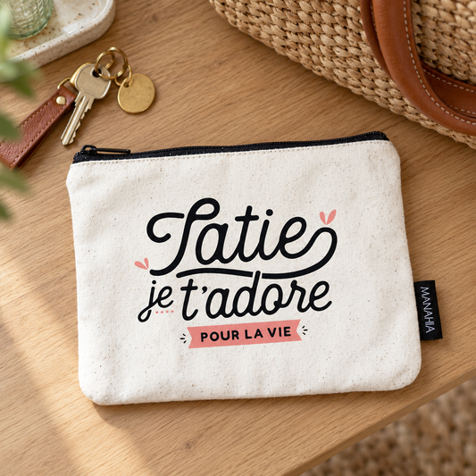 Pochette tatie – Tatie je t’adore pour la vie