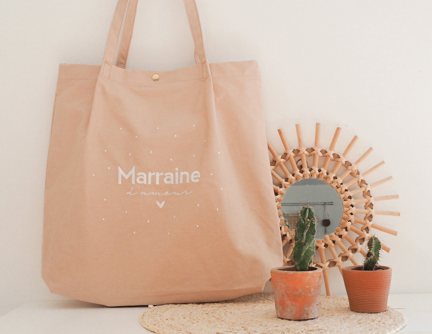 Trousse Personnalisée Baptême Pochette Pompon Manahia Marraine