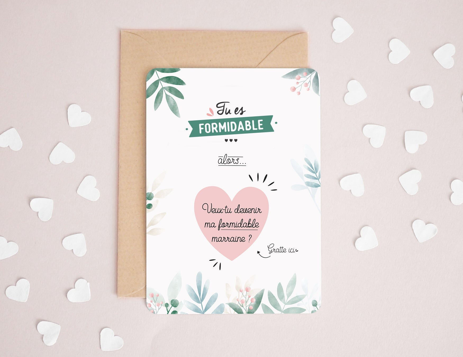 Carte à gratter - Veux-tu être ma marraine ? - Demande marraine