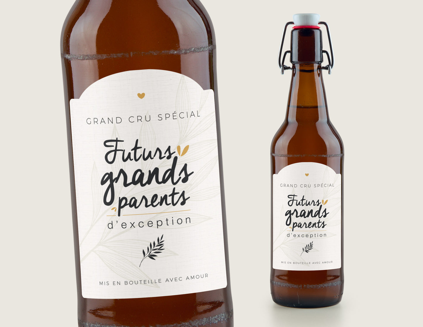 Etiquette bouteille grands parents - Futurs grands-parents