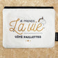 Pochette licorne Je prends la vie côté paillettes - Manahia