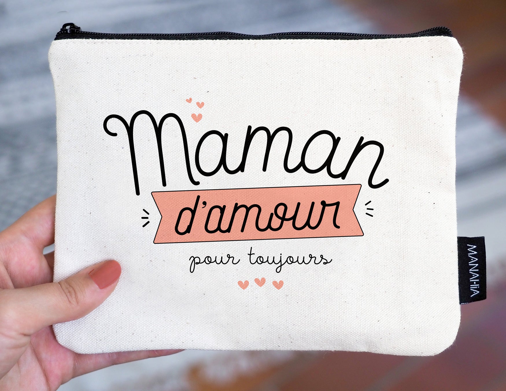 Pochette maman Maman d amour pour toujours 100 coton Manahia