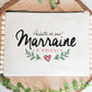 Pochette - pompon - Pochette - de ma marraine d'amour - Manahia