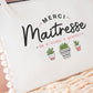 Pochette - pompon - Merci maîtresse de m'aider à grandir - Manahia