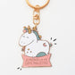 Porte-clés - licorne Je prends la vie côté paillettes - Manahia