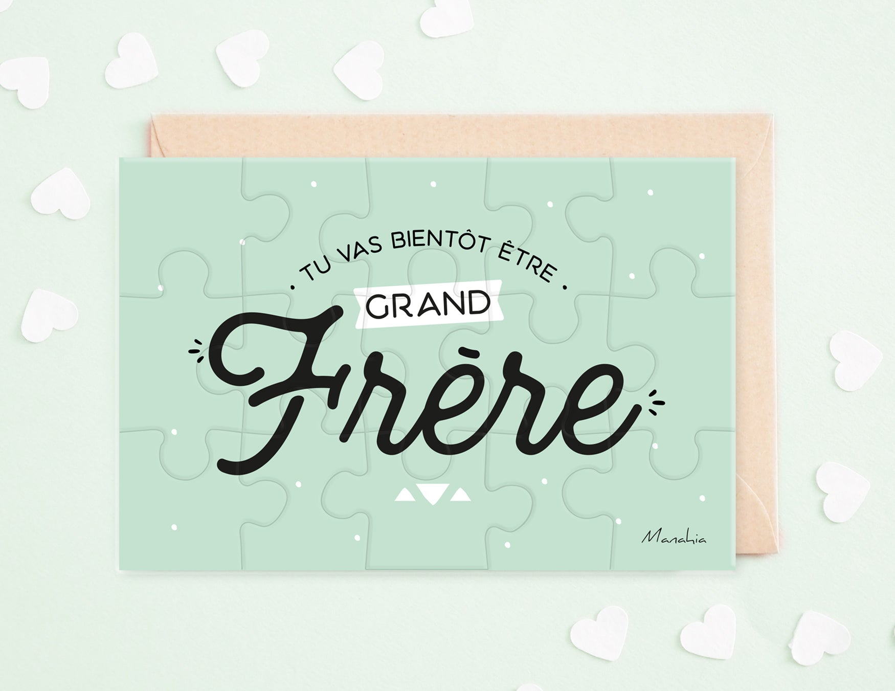 Puzzle d'annonce grand frère, annonce naissance originale | Cadeau