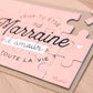 Puzzle marraine - Veux-tu être ma marraine d’amour pour toute la vie ? - Manahia