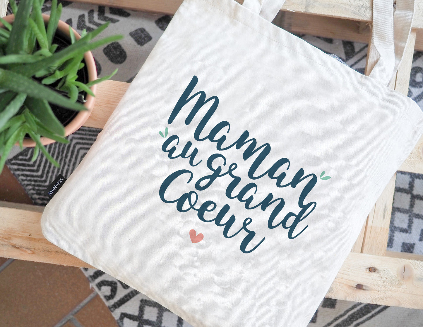 Totebag - Maman au grand cœur